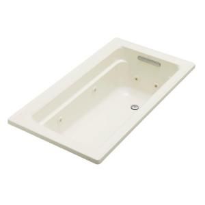 KOHLER Archer 5 ft. Whirlpool Tub with Comfort Depthdesign with Reversible Drain in Biscuit K 1122 96