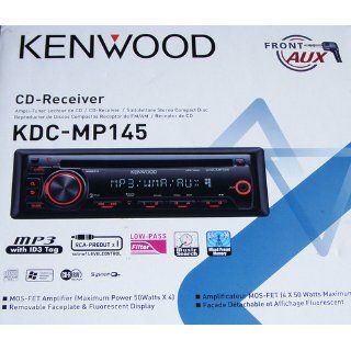 Kenwood KDC MP145 In Dash CD//WMA Receiver with Aux Input  Vehicle Cd Digital Music Player Receivers 