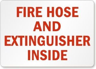 Fire Hose and Extinguisher Inside Label, 5" x 3.5"