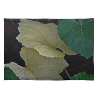 CAMOUFLAGE WITH LEAVES IN EARLY FALL PLACEMAT