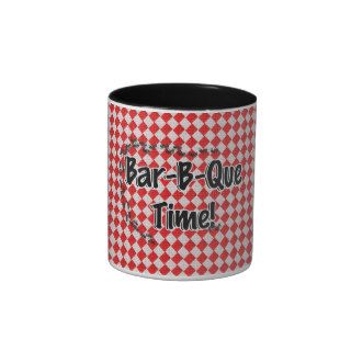 It's BBQ Time Red Checkered Table Cloth w/Ants Mugs