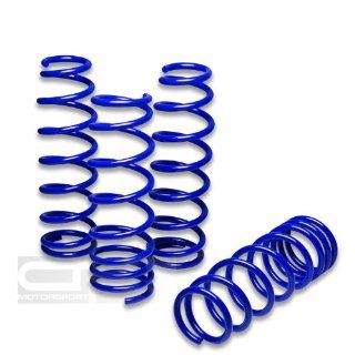 DPT, LS HC92 BL, Blue Suspension Coil Lowering Springs Lower Rate 2.5" Front 2.25" Rear and Spring Rate 199 lbs/inch Front 148 lbs/inch Rear Automotive