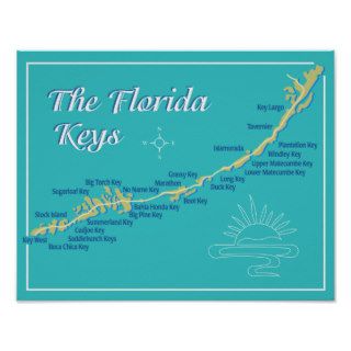 Florida Keys Map Posters