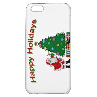 Happy Holidays Santa & Tree Cover For iPhone 5C