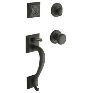 Baldwin Madison Double Cylinder Oil Rubbed Bronze Handleset with Classic Knob 85320.102.DBLC