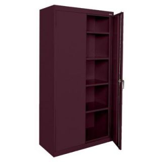 Sandusky Classic Series 36 in. W x 72 in. H x 18 in. D Storage Cabinet with Adjustable Shelves in Burgundy CA41361872 03