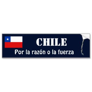 Chile Flag and Map Bumper Sticker