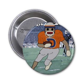 Sock Monkey Football Denver Pinback Button