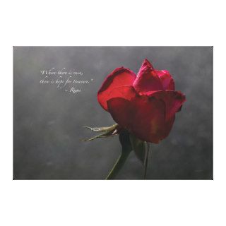 Red Rose, Rumi quote   Xtra Large, ~ 60" x 40" Gallery Wrap Canvas