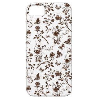 Flower Power White and Brown iPhone 5 Case