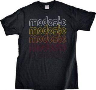 MODESTO, CALIFORNIA Retro Vintage Style Adult Unisex T shirt Clothing