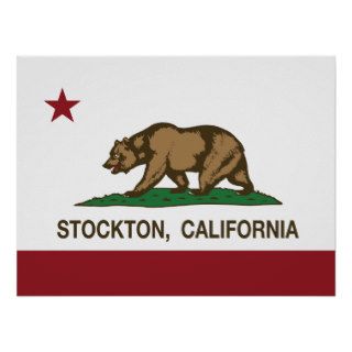 California State Flag Stockton Print