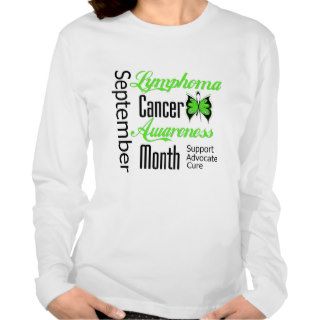 Lymphoma  Awareness Month Butterfly Commemorative T Shirts