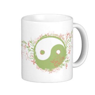 Yoga Speak  Pretty Yin Yang Symbol Mug