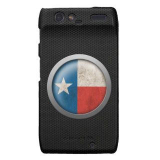 Steel Mesh Texas Flag Disc Graphic Motorola Droid RAZR Cover