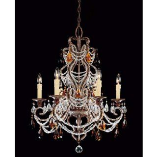 Savoy House 1 6301 6 137 Cathedral Gold Iron & Crystal 6 Light Chandelier 1 6301 6 137    