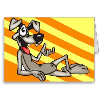 Relaxing Cartoon Dog Cards