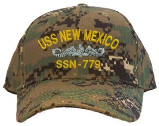 USS New Mexico SSN 779 Embroidered Baseball Cap   Digital Camo 