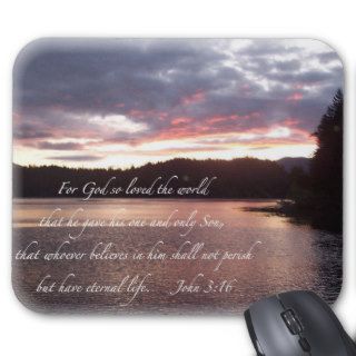 JOHN 316 Lake with Scripture Mouse Pad