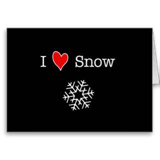 I (heart) Snow Greeting Card