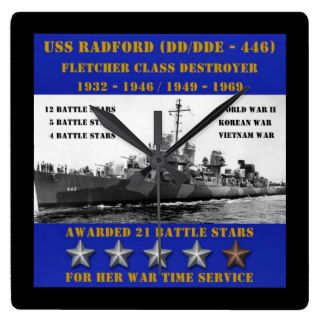 USS Radford (DD/DDE 446) Wall Clock