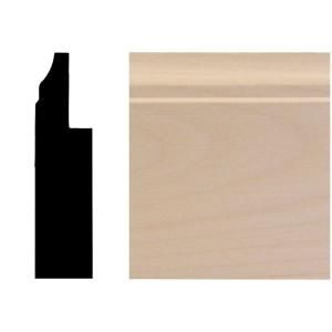 House of Fara 3/4 in. x 3 in. x 96 in. Basswood Wainscot Base Moulding W375B
