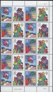 CHRISTMAS FAMILY SCENES ~ CHRISTMAS CARD POSTAGE ~ Block of 20 x 32 US Postage Stamps (Scott #3108 11) 