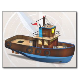 Tug Boat Post Card
