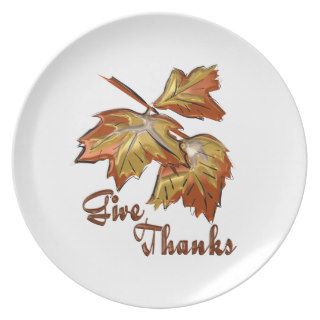 Autumn Give Thanks Plates