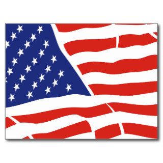 American Flag USA Red White Blue Post Cards