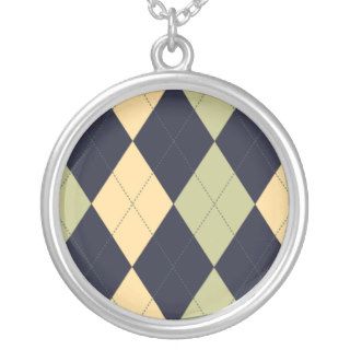 Blue, Green and Yellow Argyle Necklace