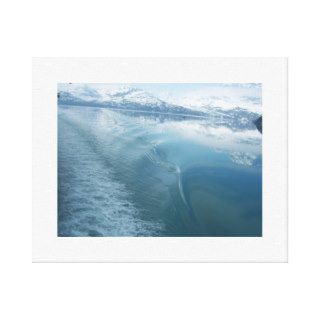 ALASKA GLACIER  MOUNTAIN SWIRLING WATER WAVES GALLERY WRAPPED CANVAS