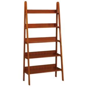 Home Decorators Collection Torrence 30 in. W Dark Walnut 5 Shelf Ladder Bookshelf 2853710860