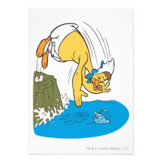 Baby Huey Goes Diving Personalized Invite