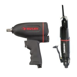 Husky 2 Piece Air Tool Kit with 1/2 in. Air Impact Wrench (350 ft./lbs. of Torque) and Air Reciprocating Saw DISCONTINUED CAT1554