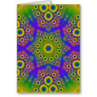 Psychedelic Radial Pattern Cards