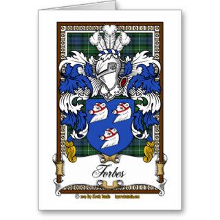 Forbes Family Crest Greeting Card