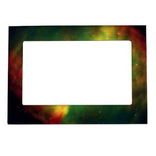 Dumbbell Nebula Space Green Photo Frame Magnets