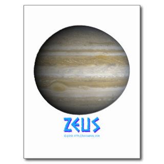 Zeus   Jupiter   God of Old Postcard