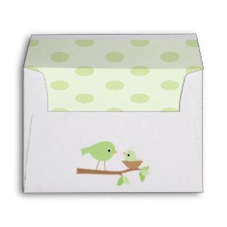 Baby Bird's Nest Baby Shower Envelopes