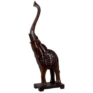 Urban Trends Collection 29 inch Resin Elephant on The Stand Urban Trends Collection Vases