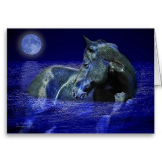 Black Moon Horse Card