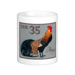 1979 Germany Phoenix Longtailed Rooster Stamp Mugs