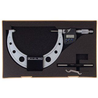 Mitutoyo 293 351 10 Coolant Proof LCD Micrometer, Ratchet Stop, 5 6"/127 152.4mm Range, 0.001mm/0.00005" Graduation, +/ 0.0001" Accuracy, SPC Output Calipers