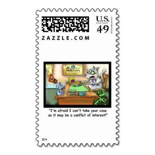 Fluffy Cohen Attorney @ Claw Funny Cat Gifts, etc Postage Stamp