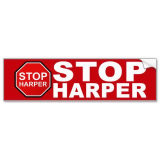 STOP HARPER Bumper Sticker
