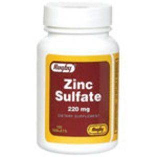Zinc Sulfate 220 mg dietary supplement tablets   100 Tablets (Pack of 3) Health & Personal Care