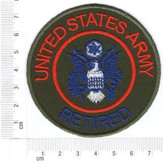 NEW " U.S ARMY RETIRED " EMBROIDERED IRON ON / SEW ON PATCHES DIAMETER 7.5 cm. FROM THAILAND [E.P.154]  Other Products  