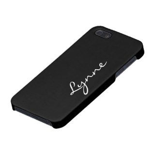 Custom girls name initial letter L black stylish Covers For iPhone 5