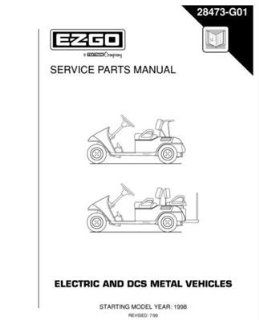 EZGO 28473G01 1998 current Service Parts Manual for E Z GO Electric and Drive Control System Metal Vehicles  Outdoor Decorative Fences  Patio, Lawn & Garden